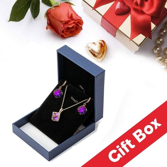 New Colorful Cubic Austrian Crystal Pendant Necklace Earrings for Women … - Picture 8 of 8